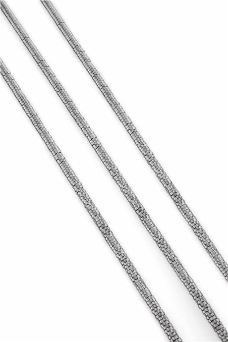 Hematite Natural Stone Matte Light Grey Washer Cut 4x1mm String Of Beads