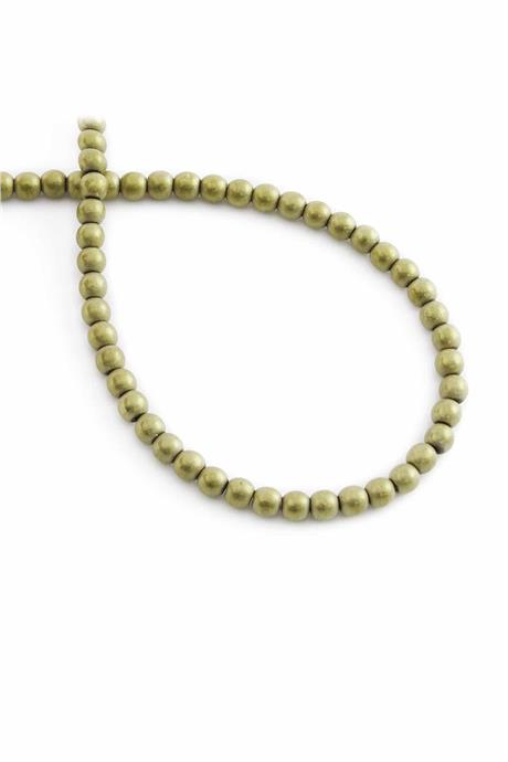 Hematit Taşı Küre Kesim Mat Sarı 4mm Doğal Taş Dizi