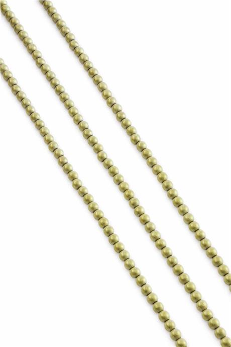 Hematit Taşı Küre Kesim Mat Sarı 4mm Doğal Taş Dizi