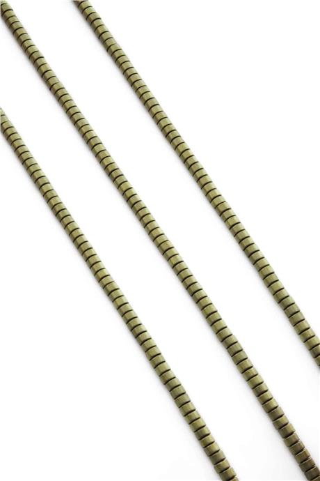 Hematit Taşı Rondela Kesim Sarı 4x2mm Doğal Taş Dizi
