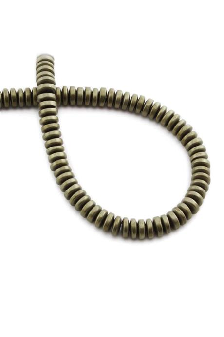 Hematit Taşı Rondela Kesim Sarı 6x3mm Doğal Taş Dizi