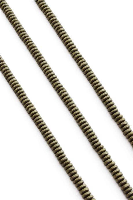 Hematit Taşı Rondela Kesim Sarı 6x3mm Doğal Taş Dizi