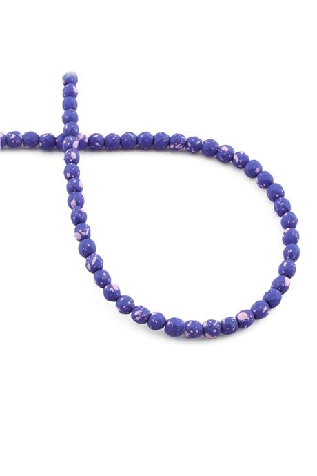 Hematite Natural Stone Matte Mottled Purple 4mm String Of Beads
