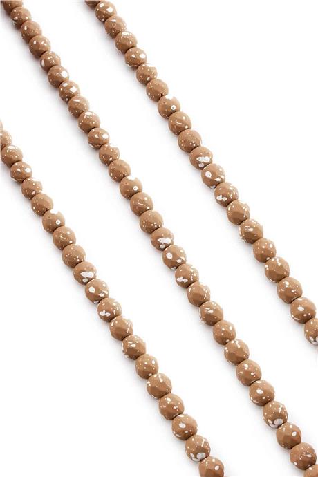 Hematite Natural Stone Matte Mottled Light Grey 6mm String Of Beads