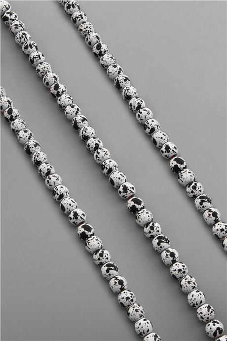 Hematit Taşı Küre Kesim Beyaz 6mm Doğal Taş Dizi