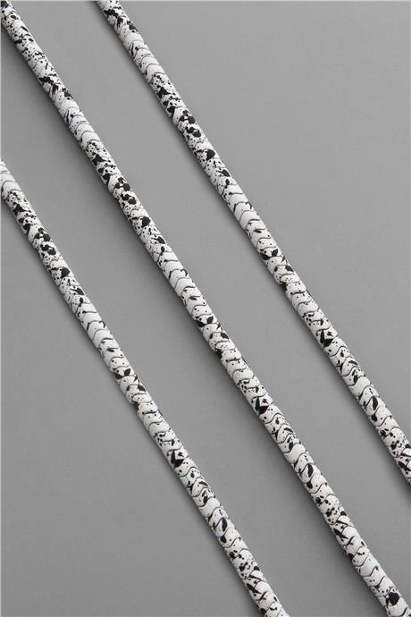 Hematit Taşı Dalgalı Rondela Kesim Beyaz 4x2mm Doğal Taş Dizi