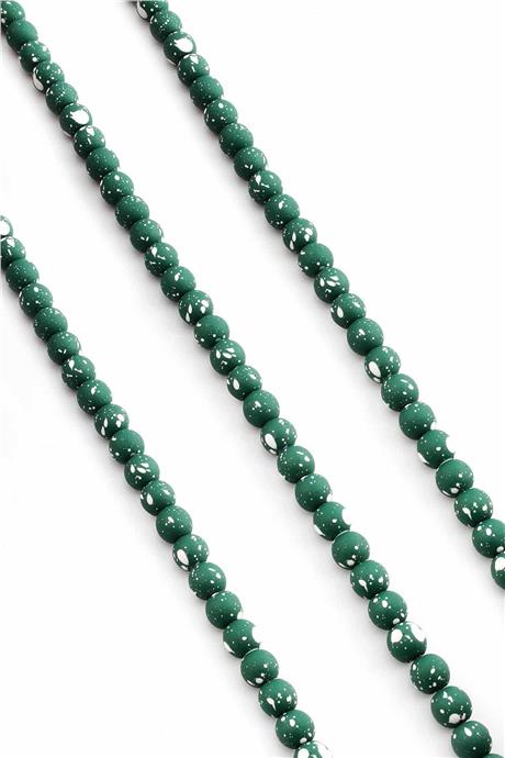 Hematit Taşı Küre Kesim Mat Yeşil 6mm Doğal Taş Dizi