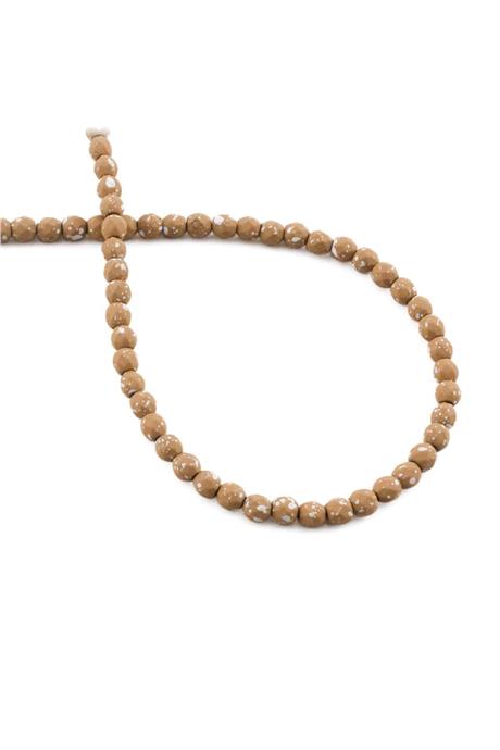 Hematit Taşı Faset Küre Kesim Mat Kahverengi 4mm Doğal Taş Dizi