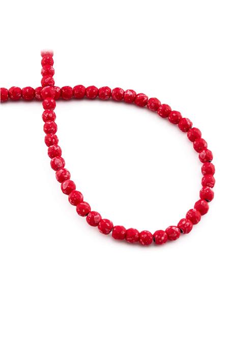 Hematit Taşı Faset Küre Kesim Mat Kırmızı 4mm Doğal Taş Dizi