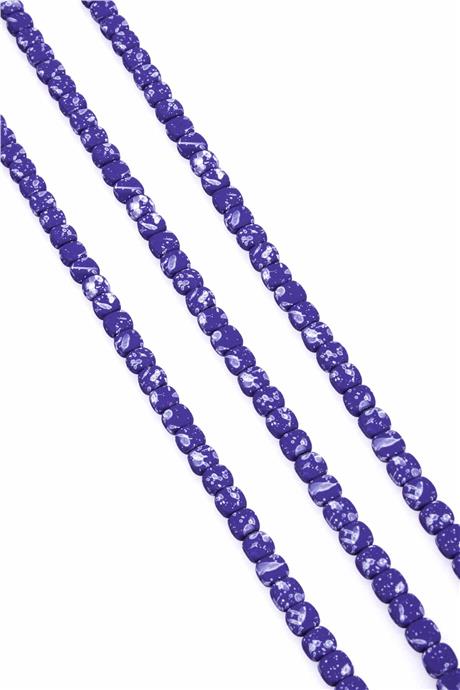 Hematit Taşı Yassı Kare Kanallı Kesim Mat Mor 6x6mm Doğal Taş Dizi