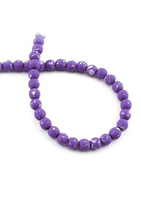 Hematit Taşı Küre Kesim Mat Mor 6mm Doğal Taş Dizi