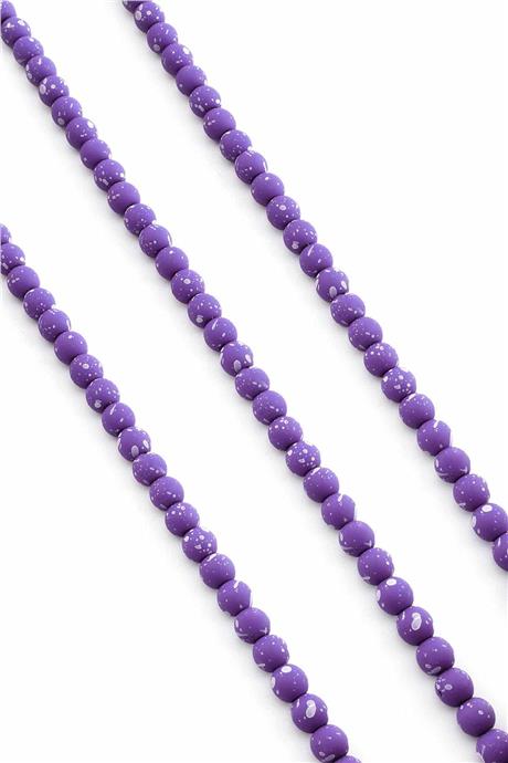 Hematit Taşı Küre Kesim Mat Mor 6mm Doğal Taş Dizi