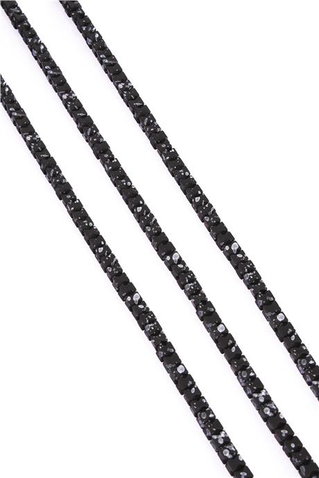 Hematite Natural Stone Matte Mottled Black Cube Cut 4x4mm String Of Beads