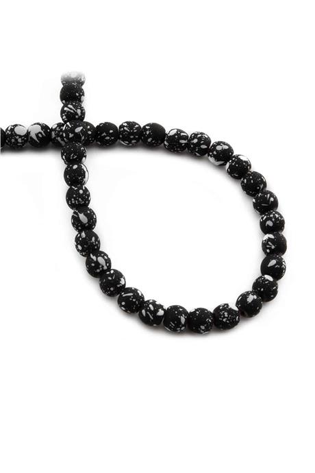 Hematit Taşı Küre Kesim Mat Siyah 6mm Doğal Taş Dizi