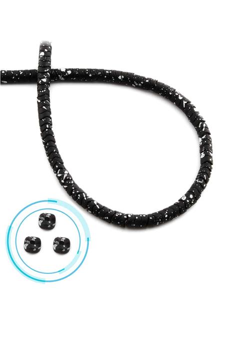 Hematite Natural Stone Matte Mottled Black Washer Cut 4x2mm String Of Beads
