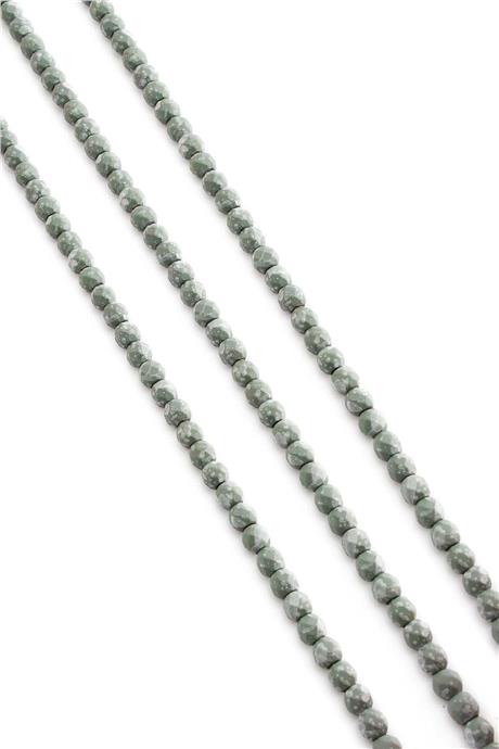 Hematit Taşı Faset Küre Kesim Yeşil 4mm Doğal Taş Dizi