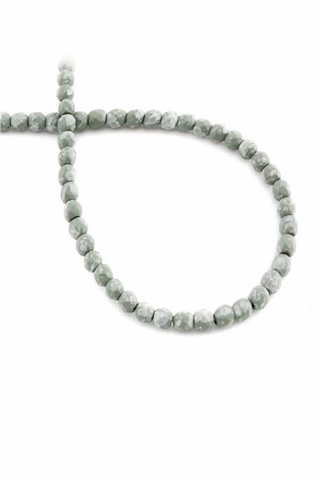 Hematit Taşı Faset Küre Kesim Yeşil 4mm Doğal Taş Dizi