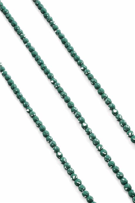 Hematite Natural Stone Matte Mottled Green 4mm String Of Beads