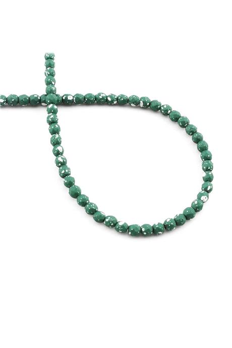Hematite Natural Stone Matte Mottled Green 4mm String Of Beads