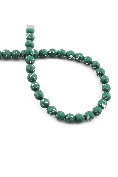 Hematite Natural Stone Matte Mottled Green 6mm String Of Beads