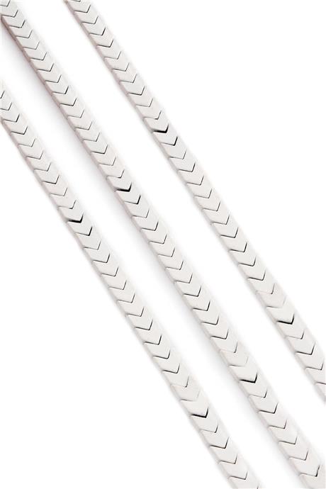 Hematite Natural Stone Matte White 6x3mm String Of Beads