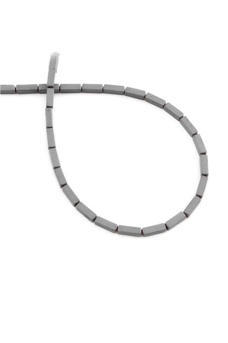 Hematit Taşı Dikdörtgen Kesim Mat Gri 2x6mm Doğal Taş Dizi