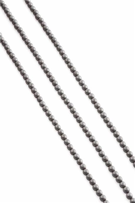 Hematit Taşı Küre Kesim Mat Gri 4mm Doğal Taş Dizi