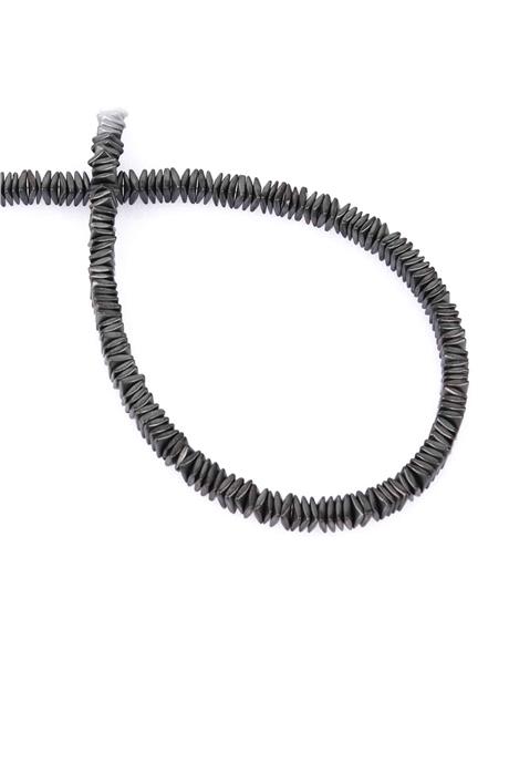 Hematite Natural Stone Matte Grey 4x1mm String Of Beads
