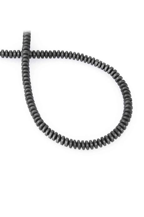Hematite Natural Stone Matte Grey 4x2mm String Of Beads