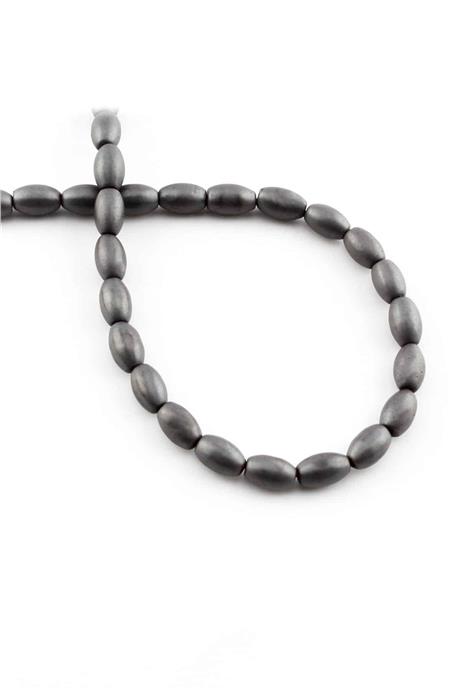 Hematite Natural Stone Matte Grey 5x8mm String Of Beads