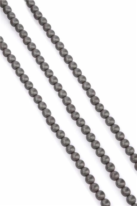 Hematit Taşı Küre Kesim Mat Gri 6mm Doğal Taş Dizi