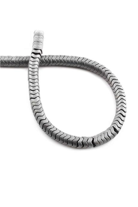 Hematite Natural Stone Matte Grey 6x2mm String Of Beads