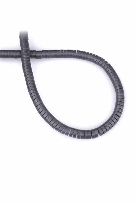 Hematite Natural Stone Matte Grey 6x2mm String Of Beads