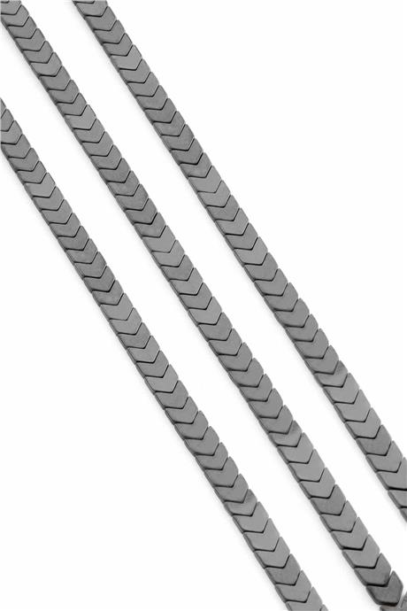 Hematite Natural Stone Matte Grey 6x3mm String Of Beads