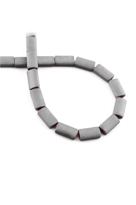 Hematite Natural Stone Matte Grey 7x13mm String Of Beads