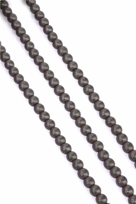 Hematit Taşı Küre Kesim Mat Gri 8mm Doğal Taş Dizi