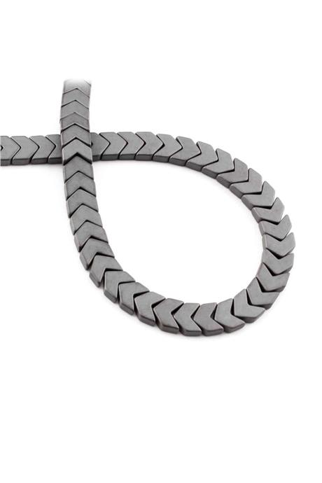 Hematit Taşı Çavuş Kesim Mat Gri 8x3mm Doğal Taş Dizi