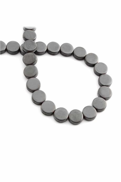 Hematite Natural Stone Matte Grey Oval Cut 10x4mm String Of Beads