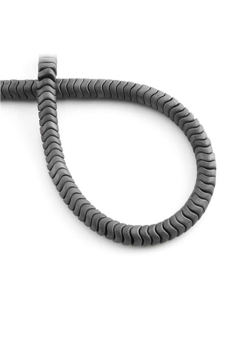 Hematite Natural Stone Matte Grey Washer Cut 6x2mm String Of Beads