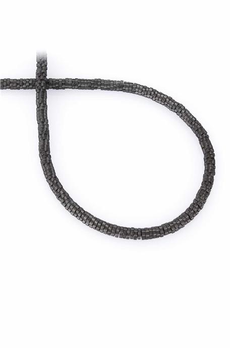 Hematite Natural Stone Matte Grey Washer Cut 4x1mm String Of Beads