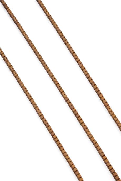 Hematit Taşı Fiyonk Küp Kesim 2x2mm- Mat Kahverengi Doğal Taş Dizi