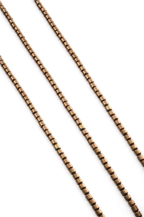 Hematite Natural Stone Matte Brown 3mm String Of Beads