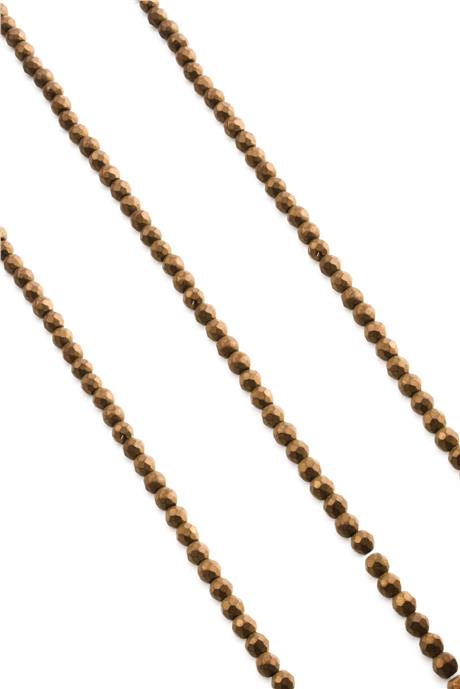 Hematite Natural Stone Matte Brown 4mm String Of Beads