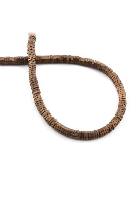 Hematite Natural Stone Matte Brown 4x1M String Of Beads