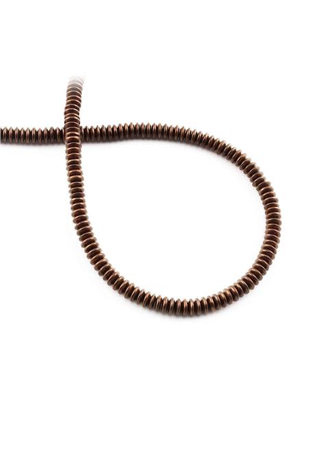 Hematite Natural Stone Matte Brown 4x1mm String Of Beads