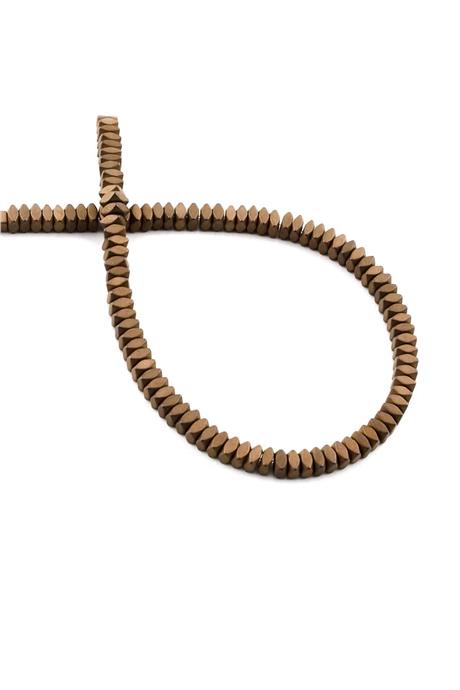 Hematite Natural Stone Matte Brown 4x2mm String Of Beads