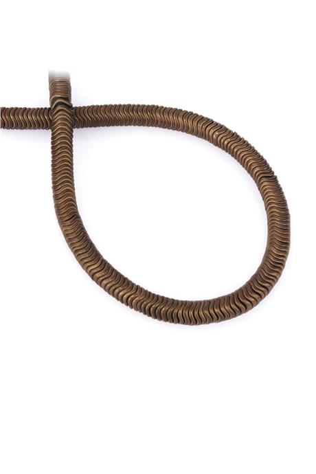 Hematite Natural Stone Matte Brown 6x1mm String Of Beads