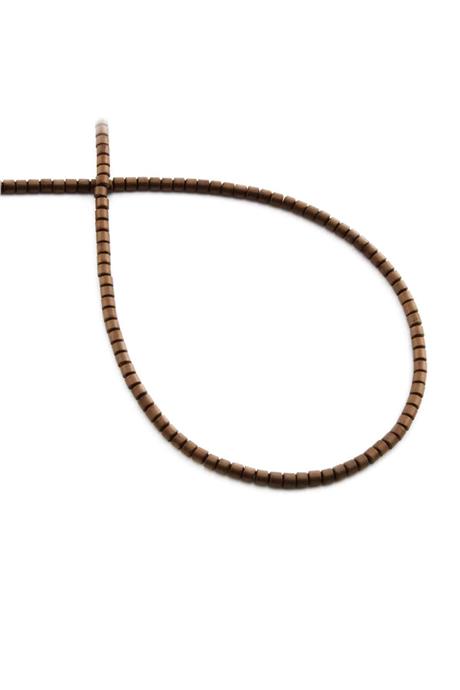 Hematite Natural Stone Matte Brown Rectangular Cut 2mm String Of Beads