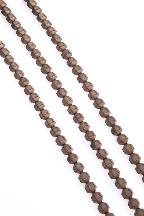 Hematit Taşı Özel Kesim Mat Kahverengi 8x8mm Doğal Taş Dizi