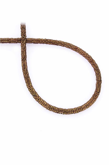 Hematite Natural Stone Matte Brown Washer Cut 4x1mm String Of Beads